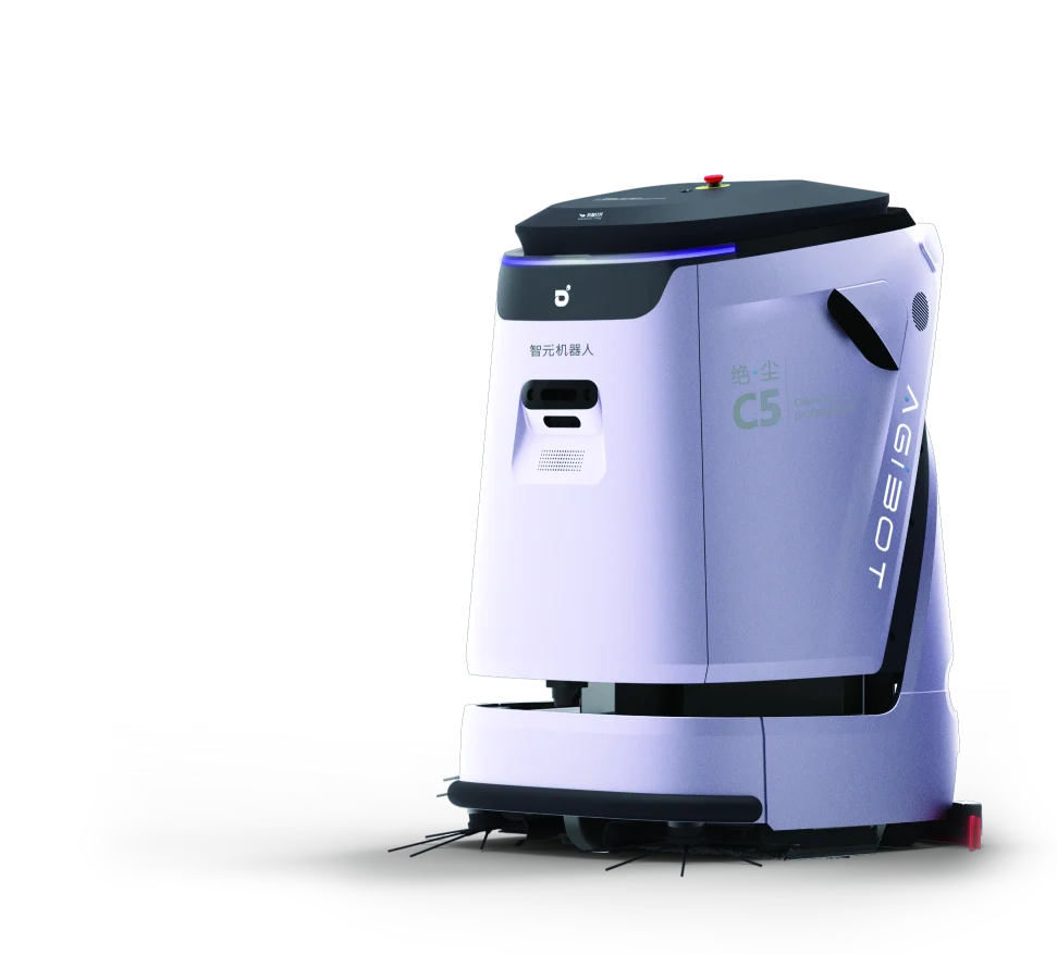 Upright large scrubber